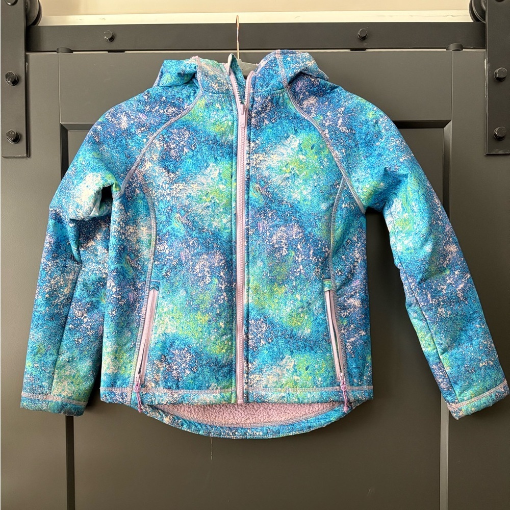 Target All in Motion Kids Fleece Lined Jacket Blue and Green Splash